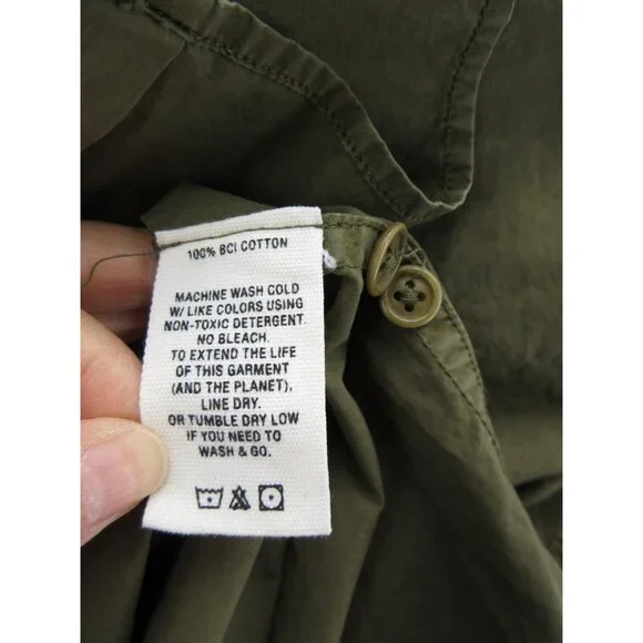 Alex Mill Shirt XL Olive Military Button Down Wash & Go Pocket NEW